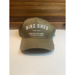 BSMC ESTD. Cap - Khaki Bike Shed Motorcycle Trucker Hat NWT Snapback